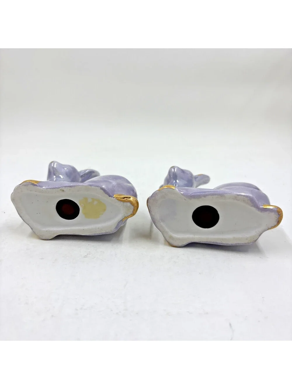 Deer - Vintage Salt & Pepper Shakers - Iridescent Blue